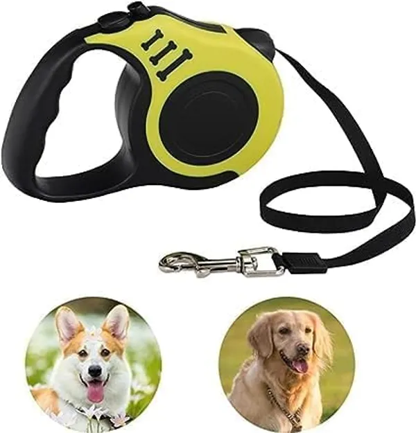 Multicolor_Plastic_Dog_Leash,_Walking_Jogging_Training_Leash_For_Small_Medium_Dogs,_Polyester_Tape_With_Hand_Grip_And_One_Button_Brake_&_Lock