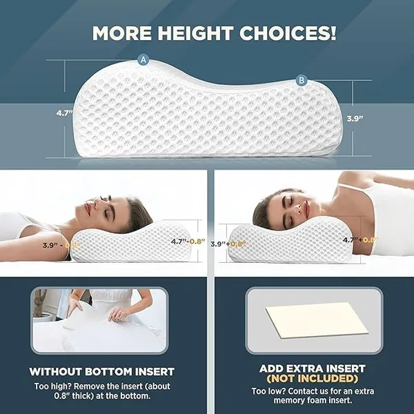 White_Memory_Foam_Memory_Foam_Pillow-Orthopedic_Refill_Pillow_Neck_Pain_Cervical_Cleaning_Dusters_Fiberglass_Vanilla_Memory_Foam_Pillow-Orthopedic_Pillow_Neck_Slider-Pillow_Seal_Storage_Bags