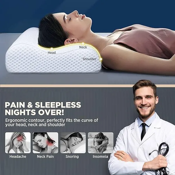 White_Memory_Foam_Memory_Foam_Pillow-Orthopedic_Refill_Pillow_Neck_Pain_Cervical_Cleaning_Dusters_Fiberglass_Vanilla_Memory_Foam_Pillow-Orthopedic_Pillow_Neck_Slider-Pillow_Seal_Storage_Bags