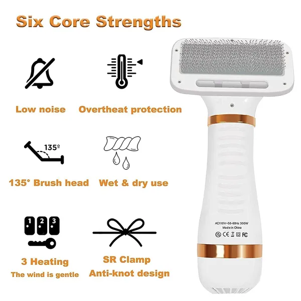 White_Metal_Pet_Hair_Dryer,_2_In_1_Pet_Grooming_Hair_Dryer_With_Slicker_Brush,_Home_Dog_Hair_Dryer_With_Adjustable_Temperatures_Settings,_For_Small_And_Medium_Dogs_And_Cats