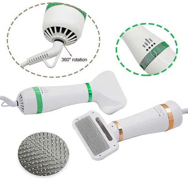 White_Metal_Pet_Hair_Dryer,_2_In_1_Pet_Grooming_Hair_Dryer_With_Slicker_Brush,_Home_Dog_Hair_Dryer_With_Adjustable_Temperatures_Settings,_For_Small_And_Medium_Dogs_And_Cats