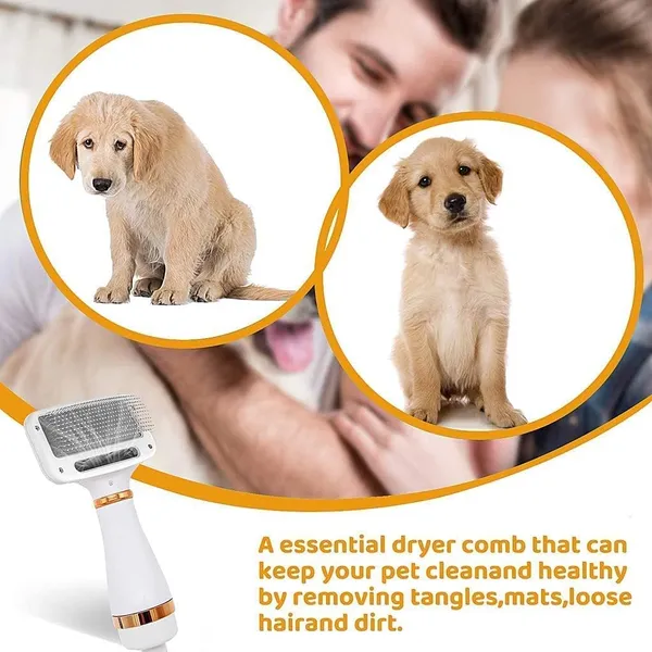 White_Metal_Pet_Hair_Dryer,_2_In_1_Pet_Grooming_Hair_Dryer_With_Slicker_Brush,_Home_Dog_Hair_Dryer_With_Adjustable_Temperatures_Settings,_For_Small_And_Medium_Dogs_And_Cats