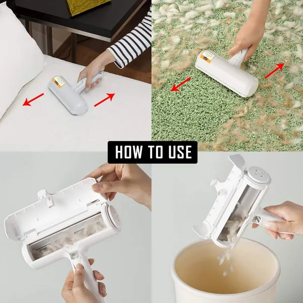 White_Nylon_Pet_Hair_Remover_-_Best_Dog_Accessories_For_Puppy_-_Lint_Roller_-_Remove_Dog,_Cat_Fur_From_Furniture,_Carpets,_Bedding_Clothing