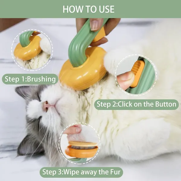 Orange_&_Green_Metal_Pet_Pumpkin_Self_Cleaning_Slicker_Brush_For_Small_Pets,_Dog_Grooming_Brush_Tool_Gently_Removes_Loose_Undercoat,_Cat_Mats_Tangled_Hair_Slicker_Brush_For_Short_&_Long_Hair