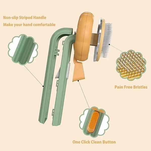 Orange_&_Green_Metal_Pet_Pumpkin_Self_Cleaning_Slicker_Brush_For_Small_Pets,_Dog_Grooming_Brush_Tool_Gently_Removes_Loose_Undercoat,_Cat_Mats_Tangled_Hair_Slicker_Brush_For_Short_&_Long_Hair