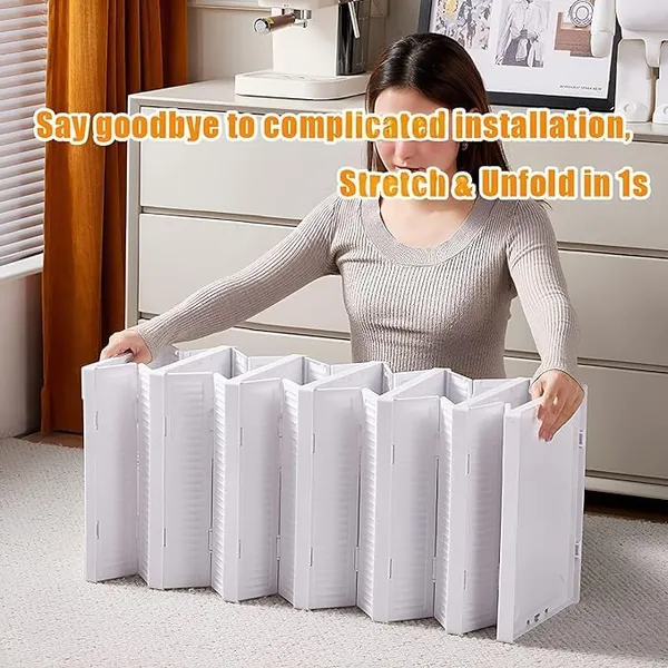 White_Strong_Polypropylene_Plastic_And_Ps_Sneaker_Storage_Box_-_4_Tier_Collapsible_Shoe_Rack_With_Door
