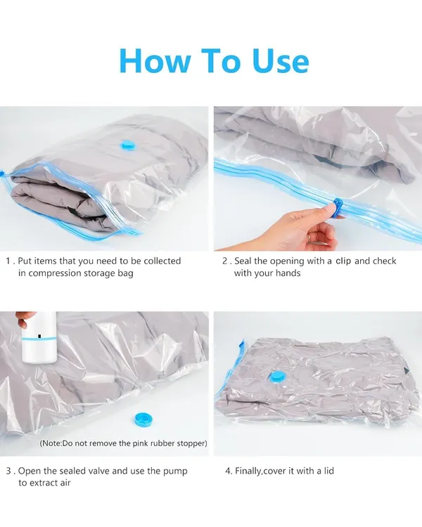 White_Plastic_Vacuum_Bags_For_Travel,_Space_Saver_Bags_(1_Large/2_Medium/2_Small)_Compression_Storage_Bags,_Reusable_Ziplock_Bag_With_Pump_-_5_Pack