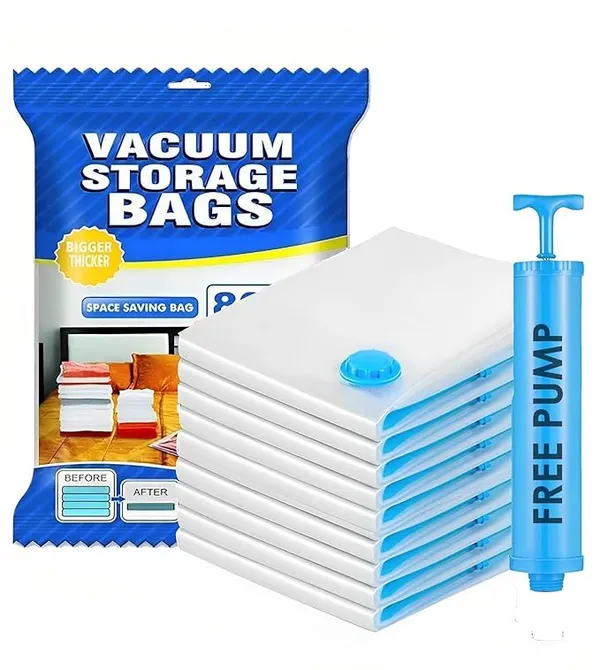 White_Plastic_Vacuum_Bags_For_Travel,_Space_Saver_Bags_(1_Large/2_Medium/2_Small)_Compression_Storage_Bags,_Reusable_Ziplock_Bag_With_Pump_-_5_Pack