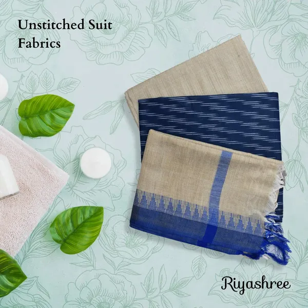 Multicolor_Cotton_Ikkat_Unstitched_Salwar_Suit_Dress_Material_Set_With_Dupatta_For_Women