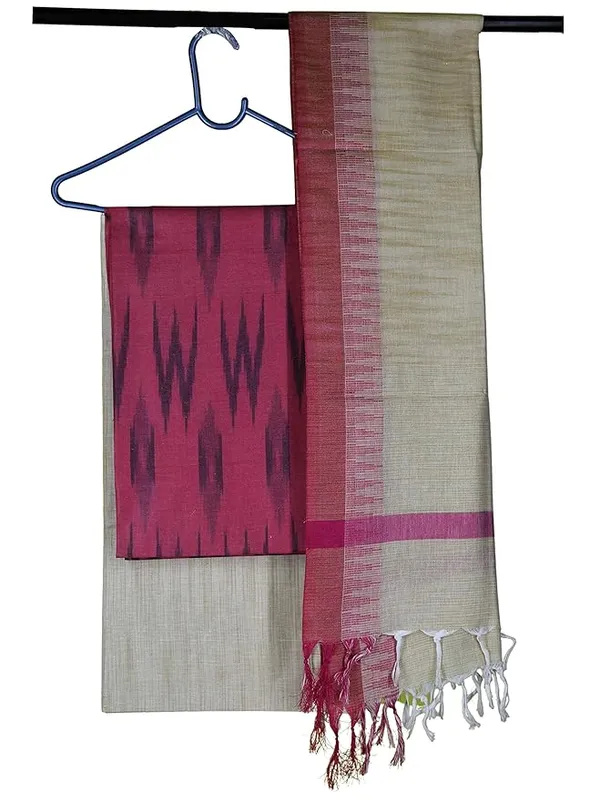 Multicolor_Cotton_Ikkat_Unstitched_Salwar_Suit_Dress_Material_Set_With_Dupatta_For_Women