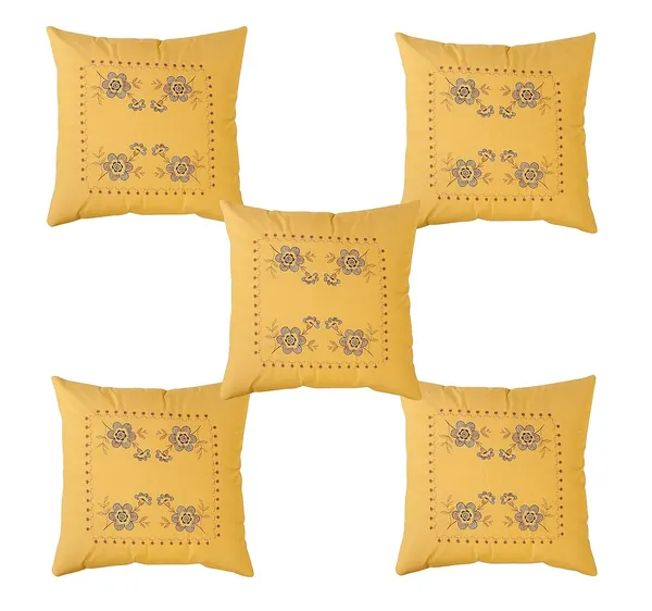 Set_Of_5_Piece_Beige_Cushion_Cover__With_Premium_Embroidery_Work,_Size_16_Inch_By_16_Inch