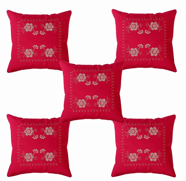Set_Of_5_Piece_Maroon_Cushion_Cover__With_Premium_Embroidery_Work,_Size_16_Inch_By_16_Inch