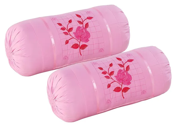 Pack_Of_2_Pink_New_Embroidered_Bolsters_Cover