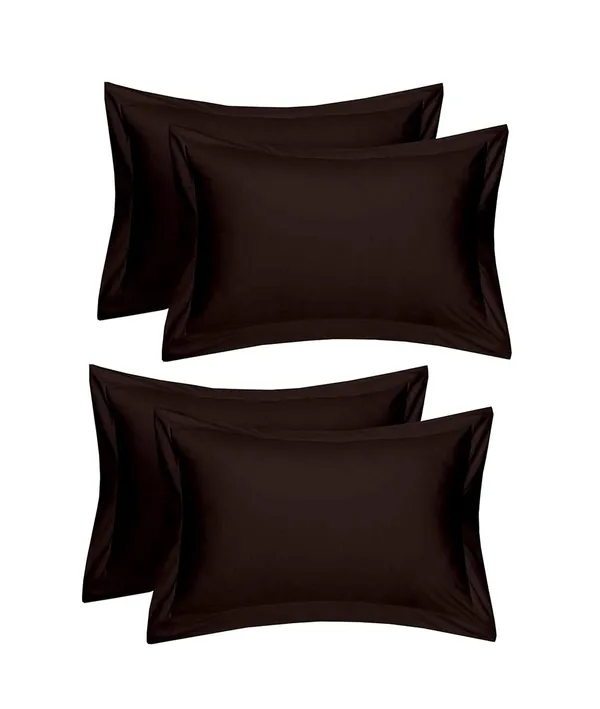 Set_Of_4_Brown_Plain_100%_Cotton_Pillow_Cover_King_Size_(_70*45_cm_)