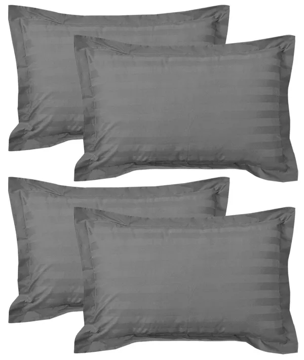 Set_Of_4__Grey_Stripes_Cotton_Pillow_Cover_King_Size_Grey_144_Tc_(_70*45_cm_)