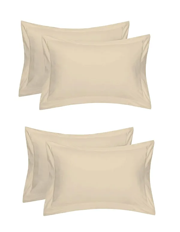 Set_Of_4__Cream_Beige_Plain_Solid_Pillow_Covers_King_Size_(_70*45_cm_)