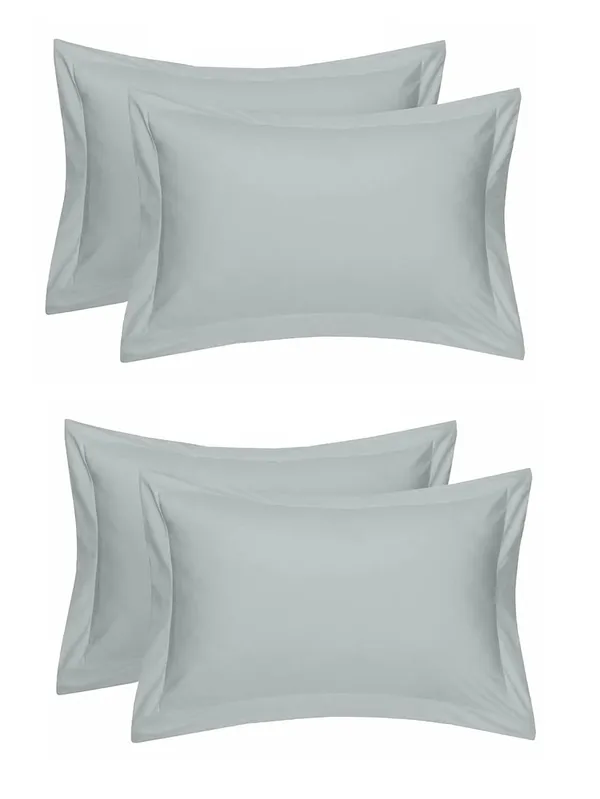 Set_Of_4_Gray_Plain_Solid_Pillow_Covers_King_Size__Liht_Grey_(_70*45_cm_)