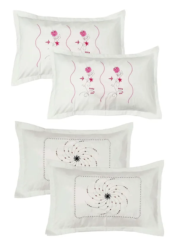 White_Pink_Beige_Embroided_Pillow_Covers_King_Size_(_70*45_cm_)