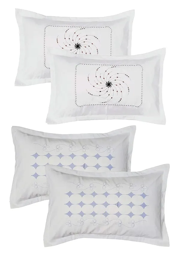White_Blue_Beige_Embroided_Pillow_Covers_King_Size_(_70*45_cm_)