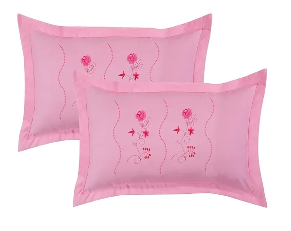 Set_Of_4__Cream_Pink_Embroidery_Pillow_Cover_King_Size_(_70*45_cm_)