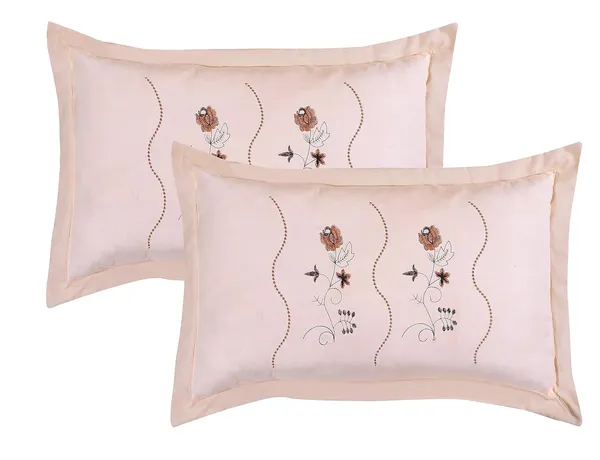 Set_Of_4__Cream_Pink_Embroidery_Pillow_Cover_King_Size_(_70*45_cm_)