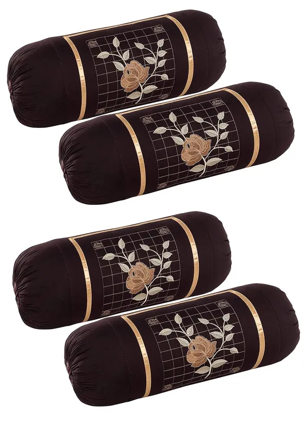 Set_of__4Piece_Coffee_Piece_Cotton_Bolster_Cover_With_Beautiful_Rose_Embroidery