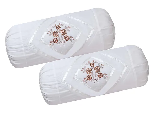 Set_Of_4_Piece_Whitebeige_Cotton_Bolster_Cover_With_Beautiful_Embroidery