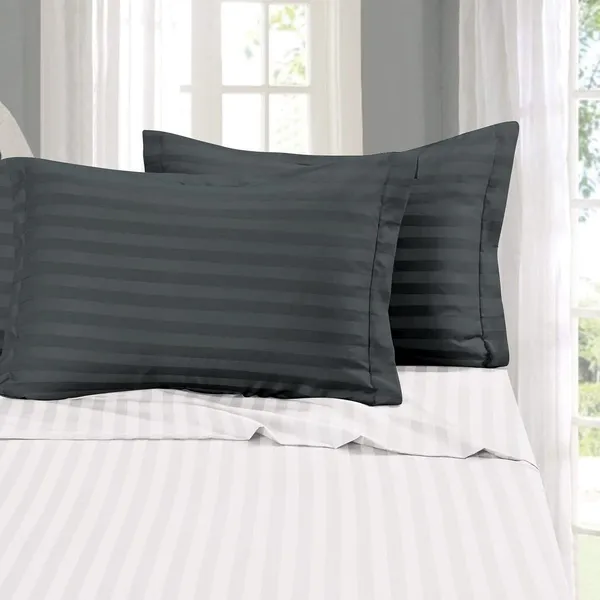Set_Of_4__Grey_Navyblue_Plain_Solid_Pillow_Covers_King_Size_Greynavy_(_70*45_cm_)