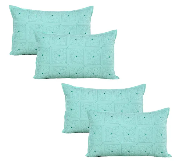 Set_Of_4__Sea_Green_King_Size_Cotton_Pillow_Covers_Solid_Color_(_70*45_cm_)