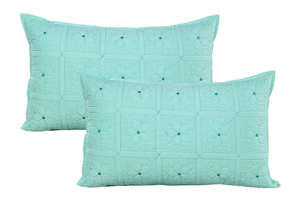 Set_Of_4__Sea_Green_King_Size_Cotton_Pillow_Covers_Solid_Color_(_70*45_cm_)
