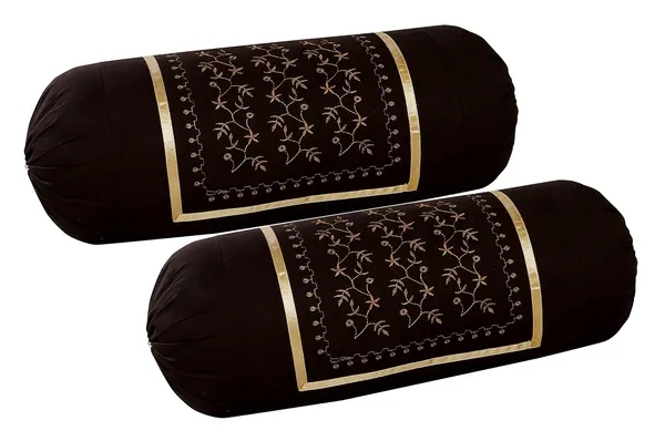 Pack_Of_2_Piece_Brown_Coffee_Cotton_Bale_Embroidery_Bolsters_Covers