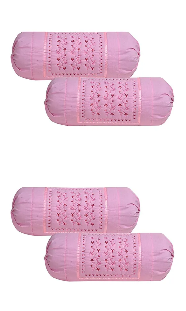 Pack_Of_4_Pink_Embroidered_Cotton_Bolsters_Cover