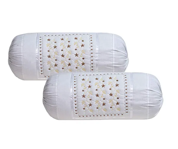 Pack_Of_4_White_Embroidered_Cotton_Bolsters_Cover