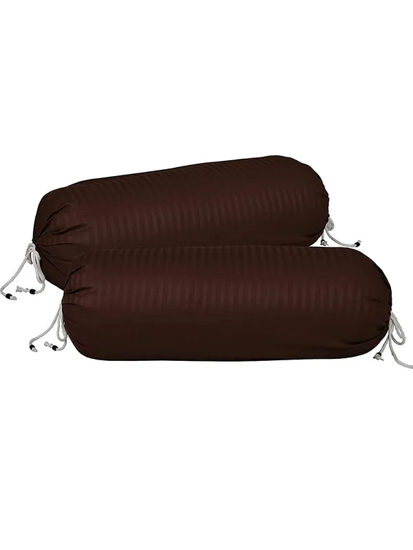 Set_Of_2_Piece_Maroon_Cotton_Bolster_Cover__Satin_Stripes