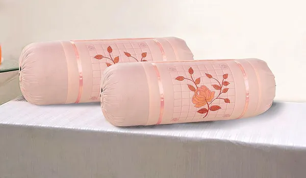 Set_Of_2_Piece_Peach_Flower_Cotton_Embroidery_Bolsters_Covers
