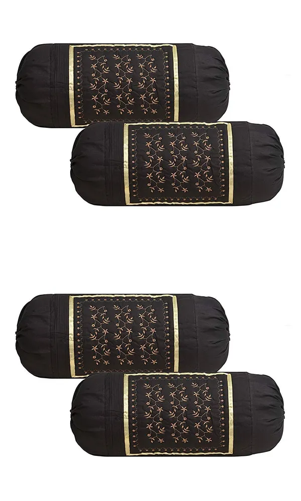 Pack_Of_4_Coffee_Cotton_Embroidered_Bolsters_Cover