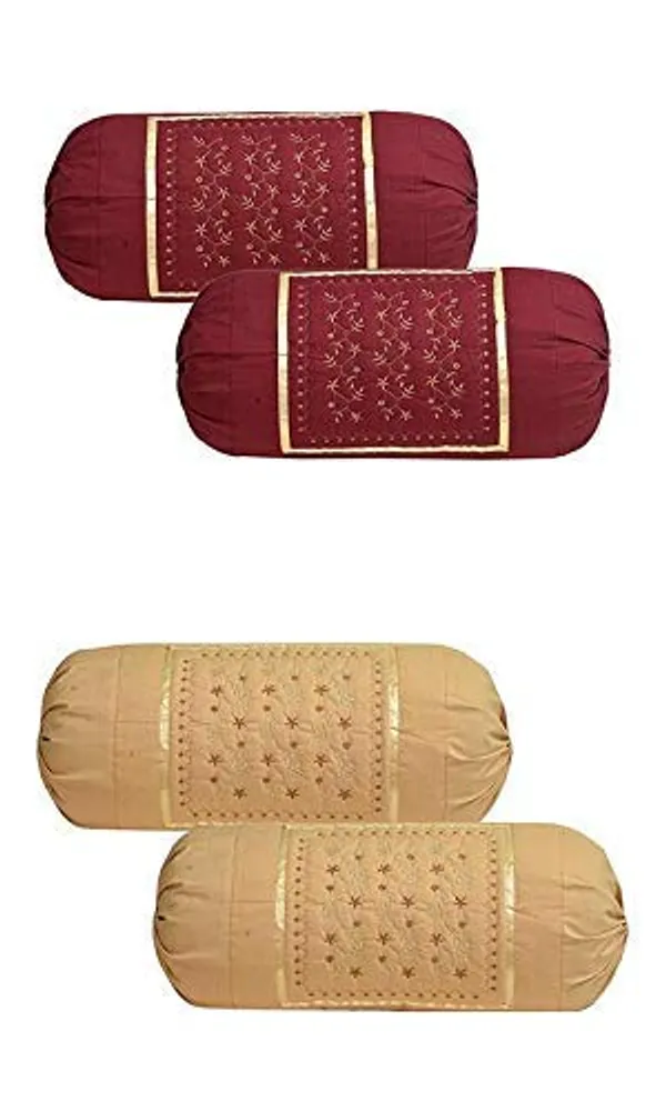 Pack_Of_4_Beige_Cotton_Embroidered_Bolsters_Cover
