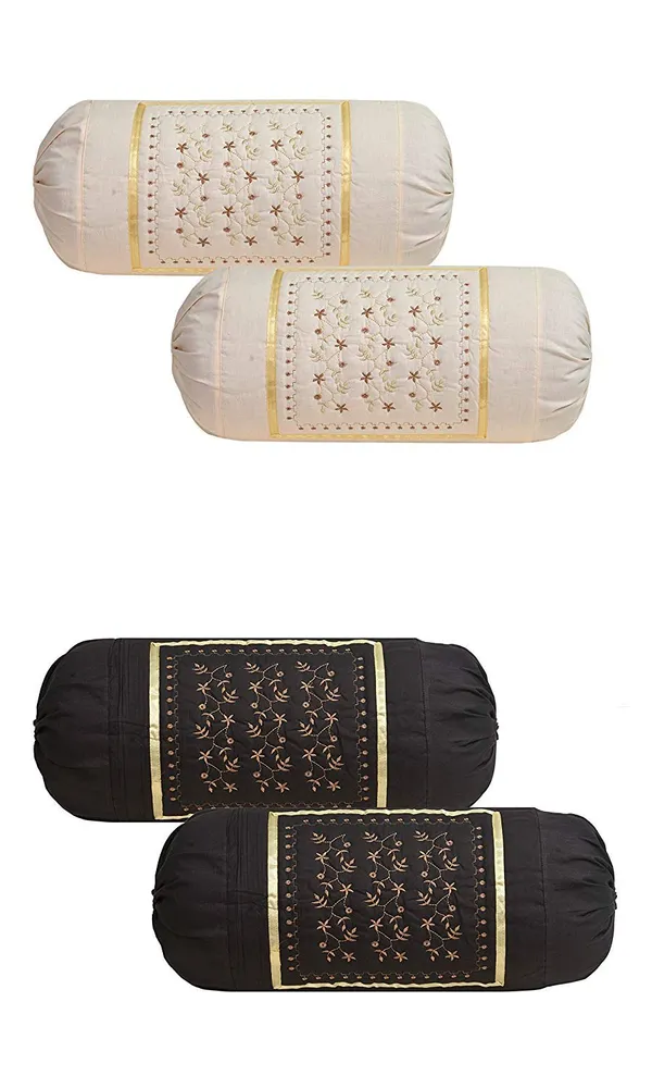 Cover_Pack_Of_4_Brown_Cotton_Embroidered_Bolsters