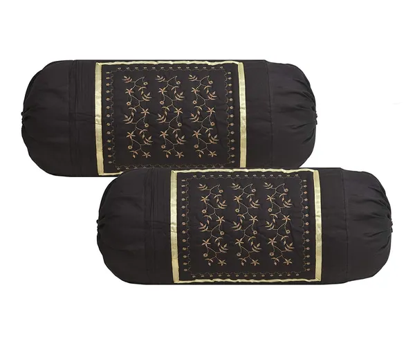 Cover_Pack_Of_4_Brown_Cotton_Embroidered_Bolsters
