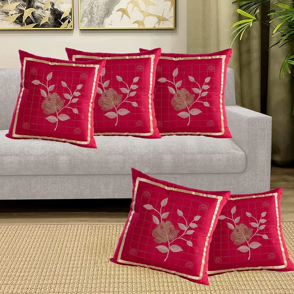 Set_Of_5_Piece_Maroon__Decorative_Embroidery_Work_Cushion_Covers