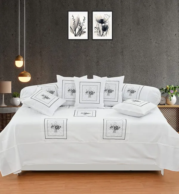 Set_Of_8_Pieces_White_Microfiber_Royal_Embroided_Bedsheet_cum_Diwan_(_245*230_Cm_)