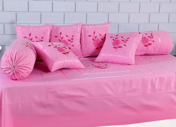Set_8_Pcs_Pink_Designer_Embroidered_Cotton_Diwan__,_Standard