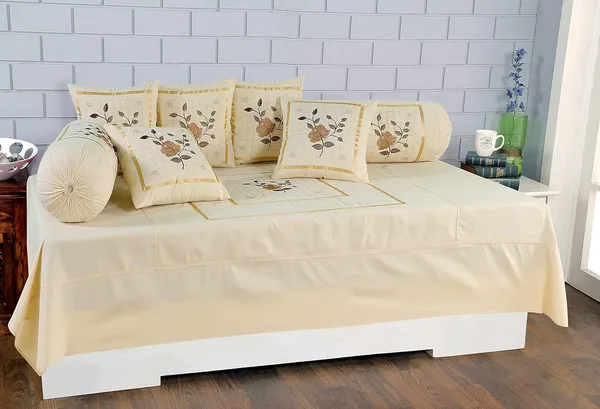 Set_of_8_Pcs_Ivory,_Skin_Designer_Embroidered_Cotton_Diwan_,Standard