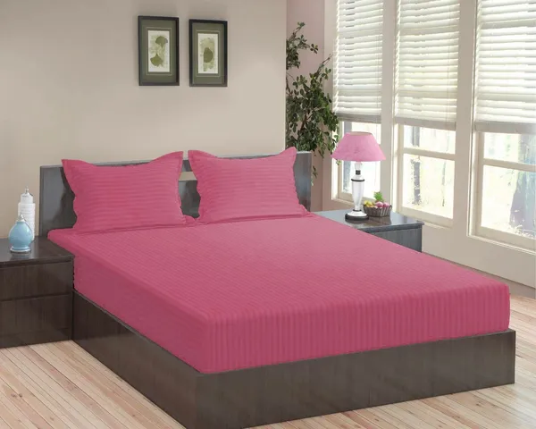 Onion_Elastic_Fitted_Stripes_Queen_Size_Bedsheet_For_Double_Bed_With_2_Pillow_Covers_|_Fitted_Bedheet_For_Double_Bed_Queen_Size,__(_245*230_Cm_)