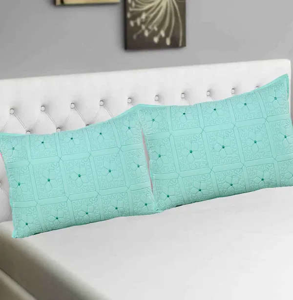 Set_Of_2_Piece_Green_Embroidery_Pillow_Covers__Zipper_Green_(_70*45_cm_)