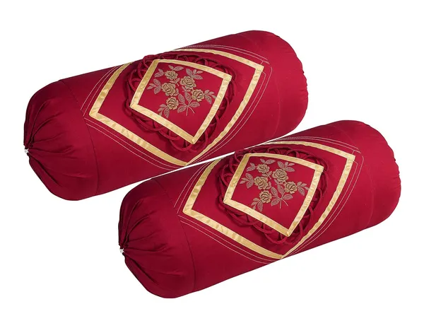 Set_Of_4_Piece_Maroon,_Coffee_Embroided_Cotton_Bolster_Covers