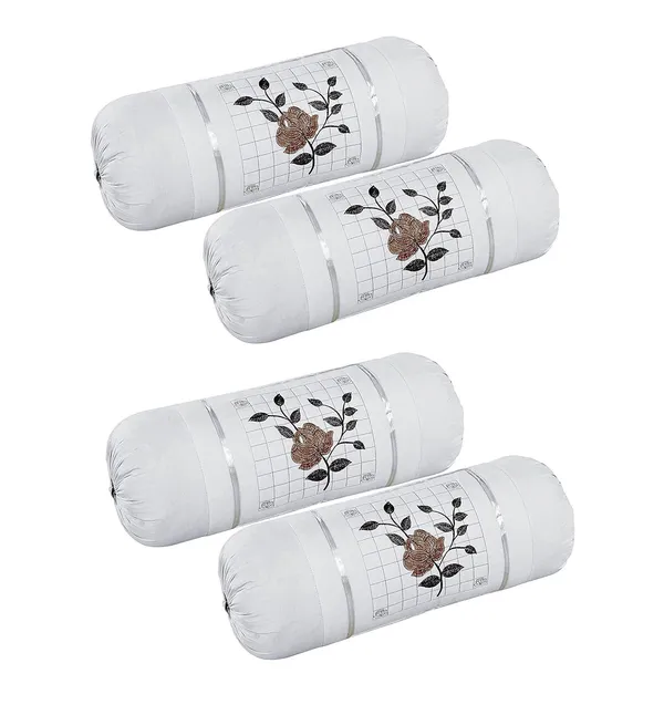 Set_Of_2_Piece__White_Piece_Cotton_Bolster_Cover_Beautiful_Rose_Embroidery_4Piece