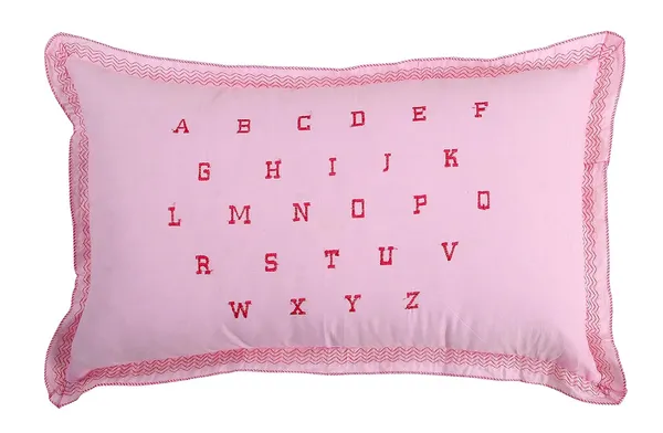Set_Of_4__Pink_Abcd_Alphabetic_Embroidered_Cotton_Pillow_Cover_(_70*45_cm_)