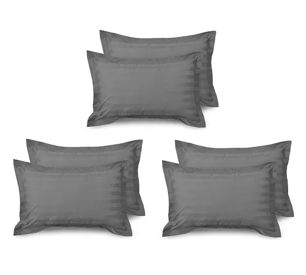 Set_Of_6_Piece_Grey_Stripes_Solid_Pillow_Covers__King_Size_Greystripes_(_70*45_cm_)