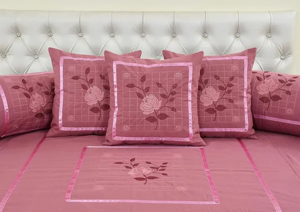 Set_Of_8_Piece_Wine_Onion_Designer_Embroidery_Cotton_Diwan__Luxury_Set_With_Hand_Work